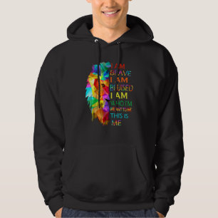 Coole Lion Ich bin tapfer Ich bin geschürt, das is Hoodie