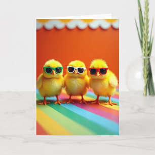 Coole Little Bird Sonnenbrille Grußkarte Karte