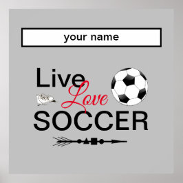 coole Live-Liebe Fußball-Sportarten Poster
