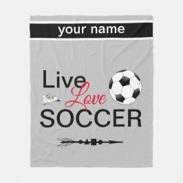 coole Live-Liebe-Fußball-Zusatzbezeichnung Fleecedecke