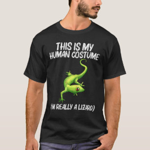 Coole Lizard für Männer Gecko Green Reptile Anim T-Shirt
