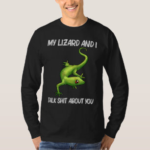 Coole Lizard für Männer Gecko Green Reptile Anim T-Shirt