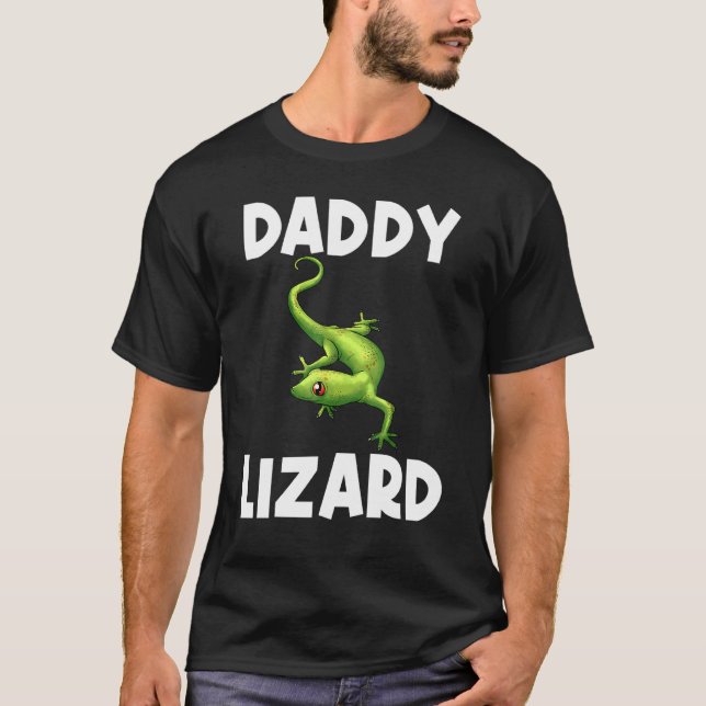 Coole Lizard für Männer Pater Gecko Green Reptile  T-Shirt (Vorderseite)