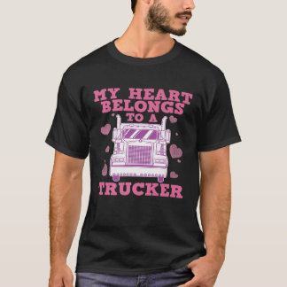 Coole LKWs Ehefrau Geschenk für Frauen LKW-Fahrer T-Shirt