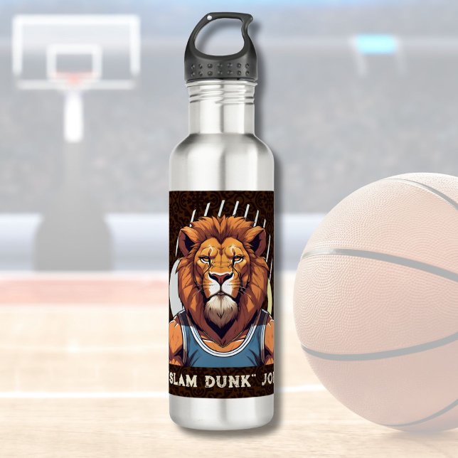 Coole Löwengeschenke für Basketball Liebhaber Trai Edelstahlflasche (Cool Lion Gifts for Basketball Lovers Coach Fans)