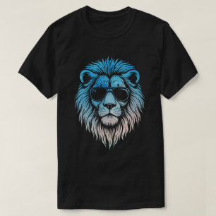 Coole Löwentrage Sonnenbrille T-Shirt