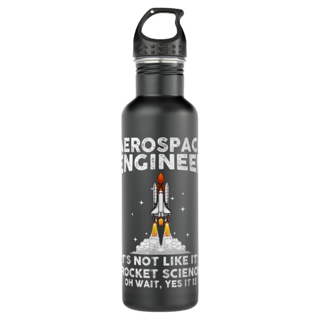 Coole Luftfahrtingenieur für Männerraketen Scien Edelstahlflasche (Vorderseite)