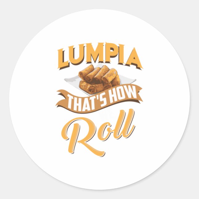 Coole Lumpia, wie wir funny Asian F Runder Aufkleber (Vorderseite)