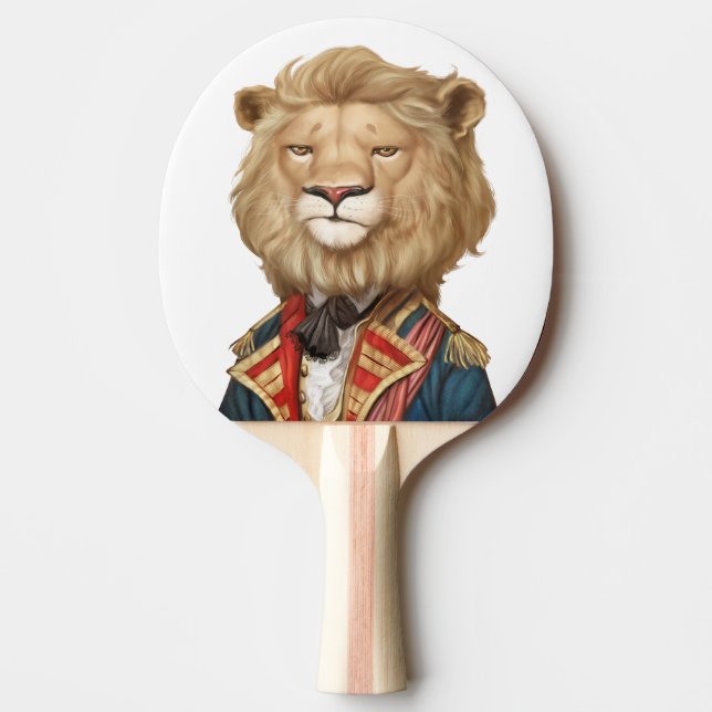 coole lustige Leo-Gesicht Löwe Tierbekleidung Tischtennis Schläger (Vorderseite)