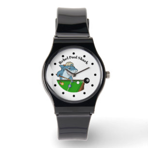 Coole lustige Rebellen-Poolhai-Uhr für Männer Armbanduhr