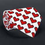 Coole, lustige rote Bildsymbol Herzstück Party Kra Krawatte<br><div class="desc">Coole lustige rote Pixel Symbol Herz drucken Party Nacken Krawatte. Fun Mode Accessoire für Männer, Bräutigam, Trauzeuge, Vater, Vater, Onkel, Großvater, Sohn, Bruder, Programmierer, Gamer, Liebe Arzt, Krankenschwester usw. Anpassbare Hintergrundfarbe. Trendy Neuheit Design mit geeky pixel art emoji computer icon / emoticon. Niedliche einmalige Requisite für Kostümfest Party, Valentinstag, Verlobung,...</div>