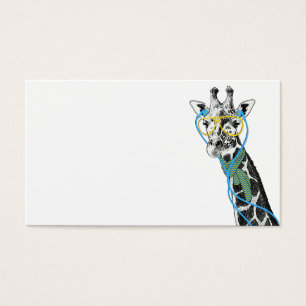 Coole lustige trendy Giraffe mit Brille, Ohrhörer