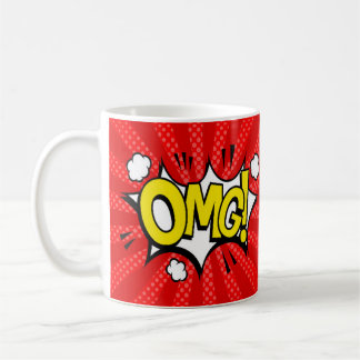 Coole, lustige und farbenfrohe OMG-Design (Oh mein Kaffeetasse