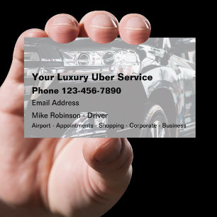 Coole Luxus-Uber-Fahrer-Taxi-Geschäftskarten Visitenkarte