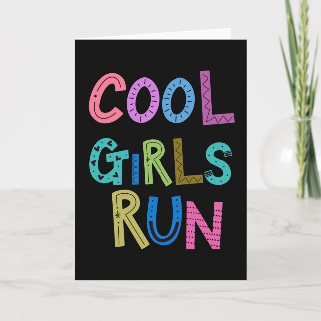 Coole Mädchen laufen Runners, die Lover Womens Kid Karte (Vorderseite)
