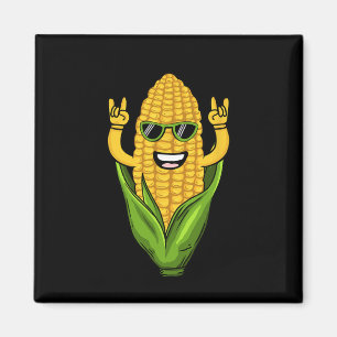Coole Maiskunst Männer Bauer Tanzkorn auf Cob Magnet