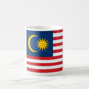 Coole malaiische Flagge Kaffeetasse