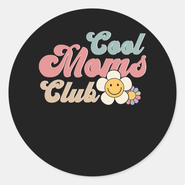 Coole Mama Club Ristorante La Lanchetta Blume Runder Aufkleber (Vorderseite)