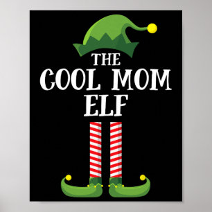 Coole Mama Elf Matching Familiengruppe Weihnachts- Poster