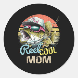 Coole Mama Funny Fishing Quotes für Onkel Women Runder Aufkleber