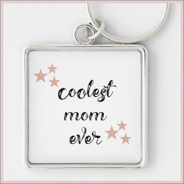 Coole Mama in Schwarz und Rosa je Schlüsselanhänger