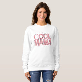 Coole Mama Typografie Hübsche Schwimmherzen Sweatshirt