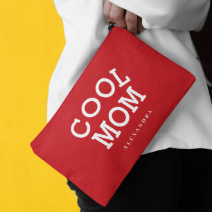 Coole Mama Weißer Individuelle Name Muttertag Zubehörtasche