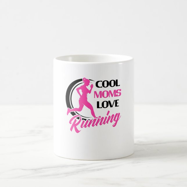 Coole Mamas Mütter, die den Runner Joggen Damen Kaffeetasse (Mittel)