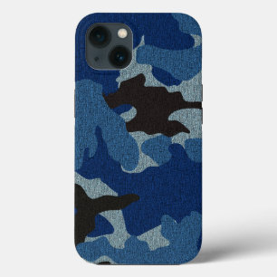 Coole maskuline Imitate Tuch Blaue Camouflage Mili Case-Mate iPhone Hülle