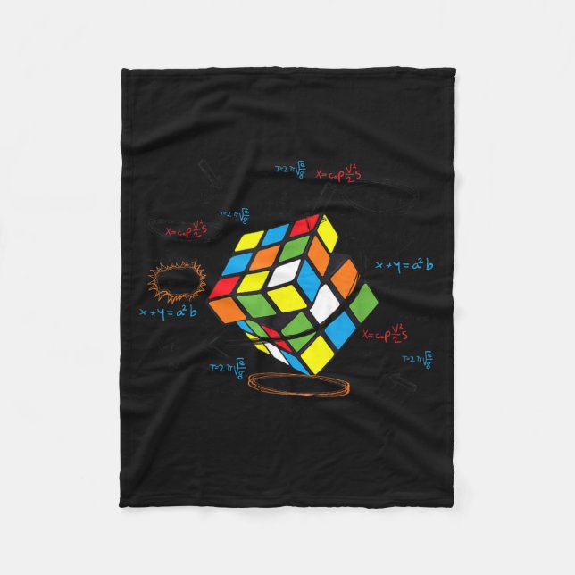 Coole Mathe Rubik Rubix Rubics Spieler Würfel Math Fleecedecke (Vorderseite)