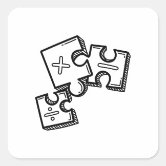 coole Mathematikspiele Quadratischer Aufkleber