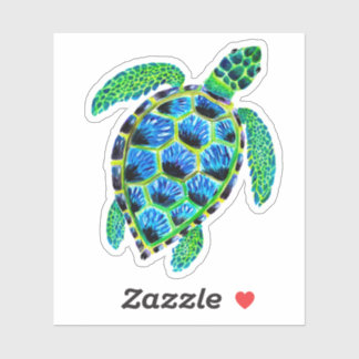 Coole Meeresschildkröte in Acrylic Aufkleber