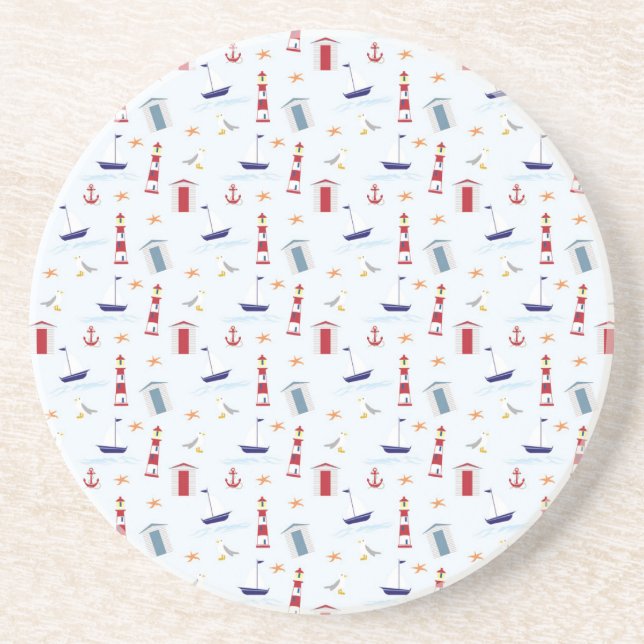Coole Meeressymbole Getränkeuntersetzer (Vorne)
