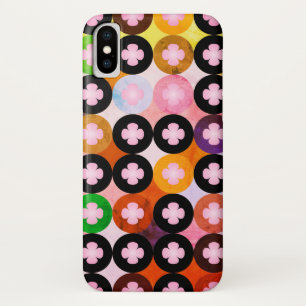 Coole Mehrfarbige Kreise und rosafarbene Knöpfe Case-Mate iPhone Hülle