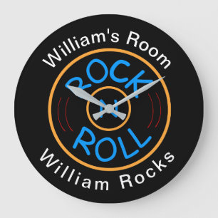 Coole Mens Rock'n'Roll Man Höhle Große Wanduhr