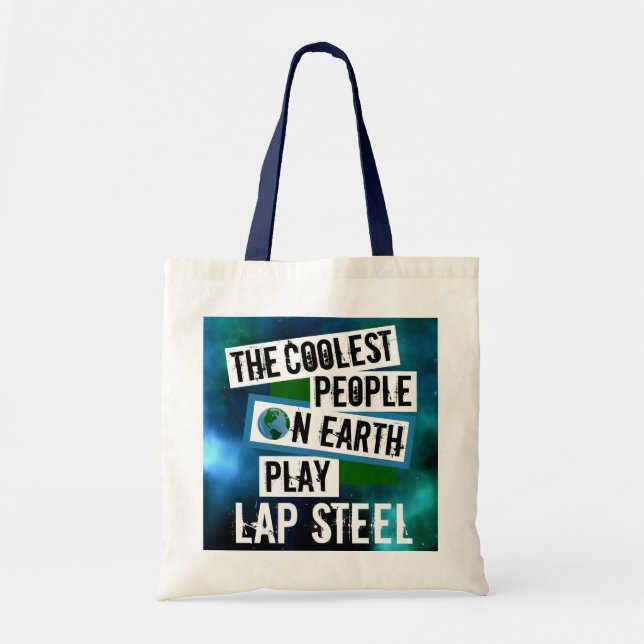 Coole Menschen auf der Erde spielen Lap Steel Tragetasche (Vorne)