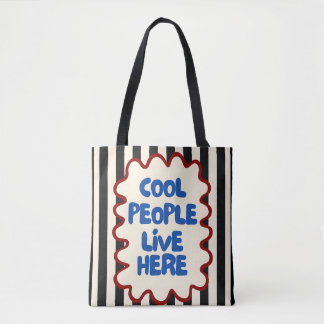 Coole Menschen leben hier Tragetasche | Lustiger R Tasche
