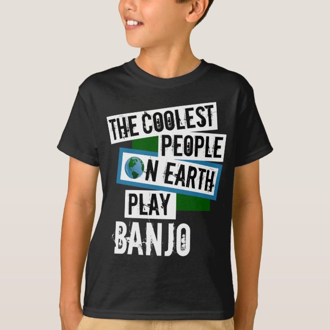 Coole Menschen spielen Banjo T-Shirt (Vorderseite)