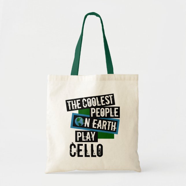 Coole Menschen spielen Cello Tragetasche (Vorne)
