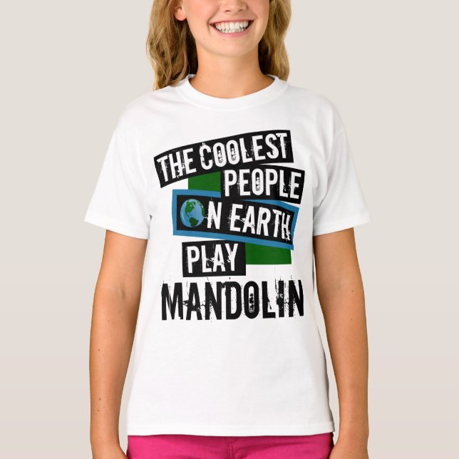 Coole Menschen spielen Mandolin T-Shirt (Vorderseite)