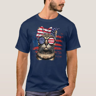Coole Meowica Katze mit Bandana und Sonnenbrille A T-Shirt