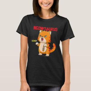 Coole Meowsaurus-Katze T-Shirt