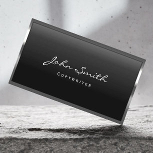 Coole Metal Border Copywriter Business Card Visitenkarte