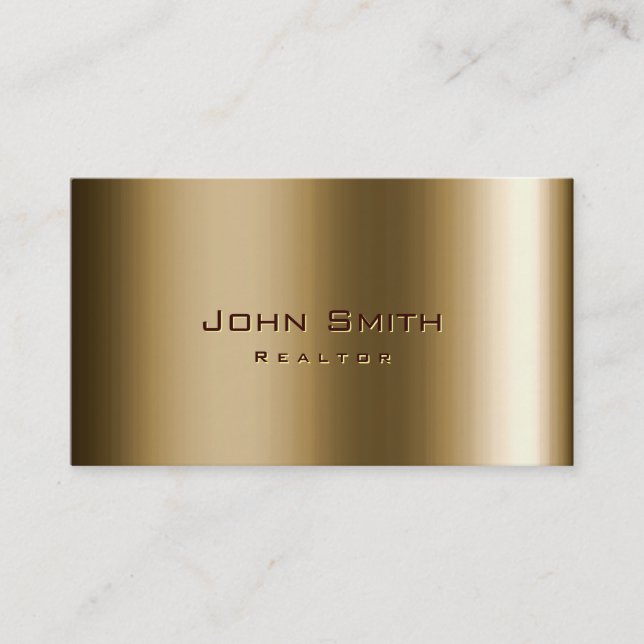 Coole Metallbronzerealtor-Geschäfts-Karte Visitenkarte (Vorderseite)
