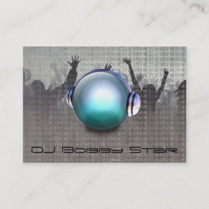 Coole metallische Geschäftskarte DJ mit 3D DJ Log Visitenkarte