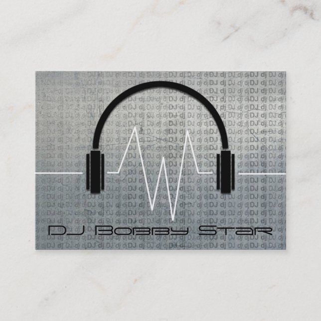 Coole metallische Geschäftskarte DJ Visitenkarte (Vorderseite)