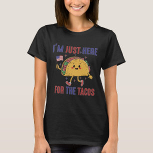 Coole mexikanische Tacos Essen, USA-Flagge 4. Jul T-Shirt