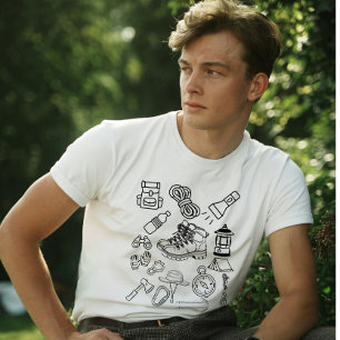 Coole minimalistische Vintage-Wander-Ausrüstung-Do T-Shirt