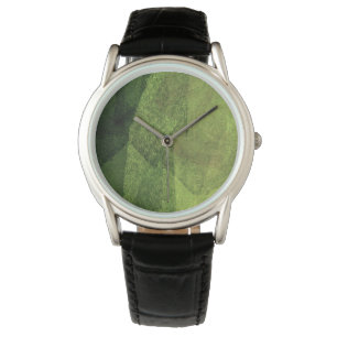 Coole moderne abstrakte Grüne Malkunst Armbanduhr