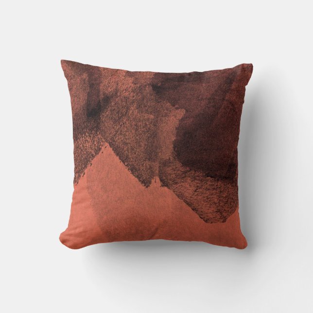 coole moderne Abstrakte Korallenmalerei Design Kissen (Vorderseite)
